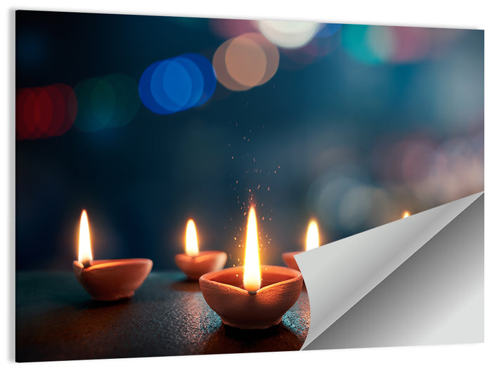 Diya of Hope Wall Art as a poster print