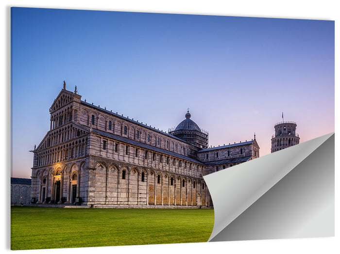 Leaning Tower of Pisa at Dusk Wall Art as a poster print