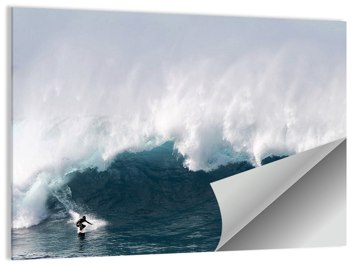 Surfer Beneath Breaking Wave Wall Art as a poster print