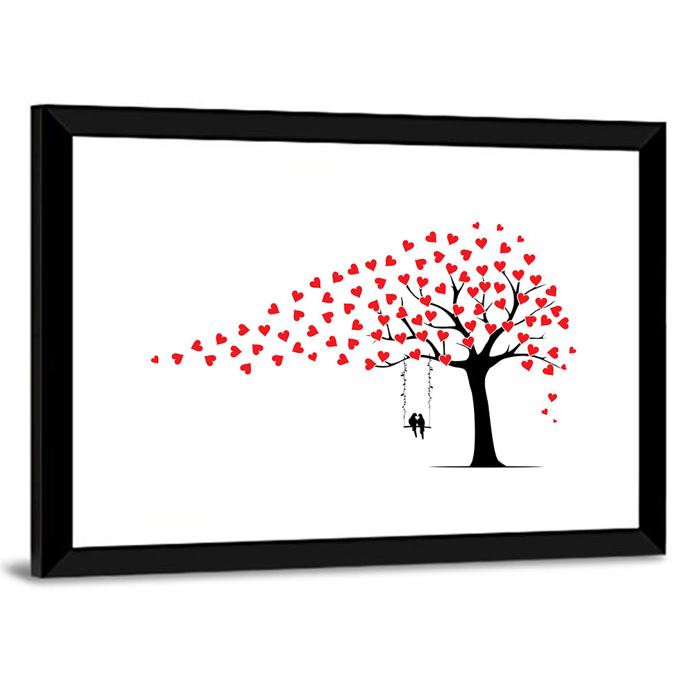 Heart Tree with Swing Wall Art