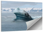 Jökulsárlón Iceberg with Kayakers Wall Art