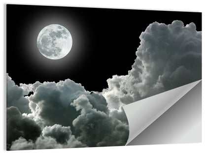 Cloudy Moonlight Wall Art