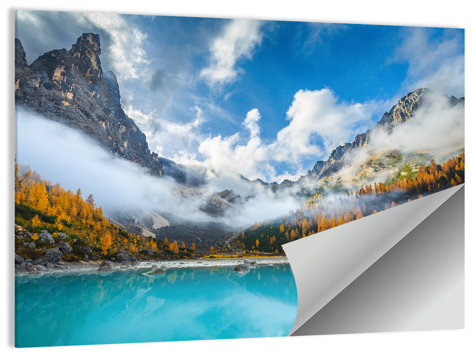 Autumn at Lake Sorapis, Dolomites Wall Art