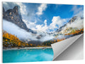 Autumn at Lake Sorapis, Dolomites Wall Art