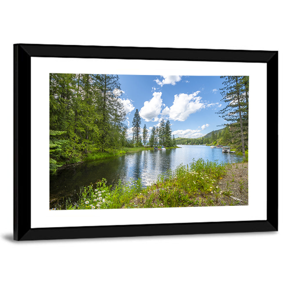Lake Pend Oreille Wildflower View Wall Art