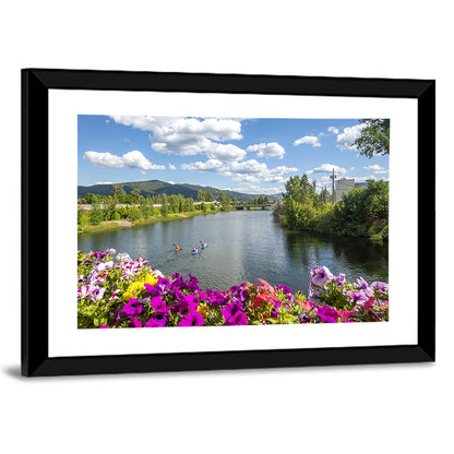 Sand Creek River with Petunias Wall Art