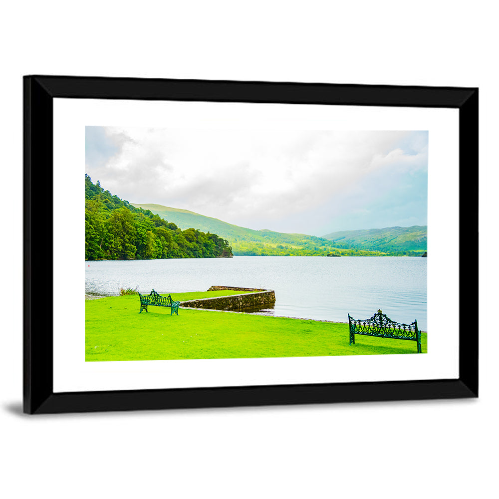 Ullswater Lakeside Benches Wall Art