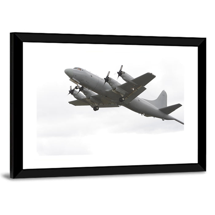 Four-engine Turboprop Patrol Aircraft Wall Art as a framed print