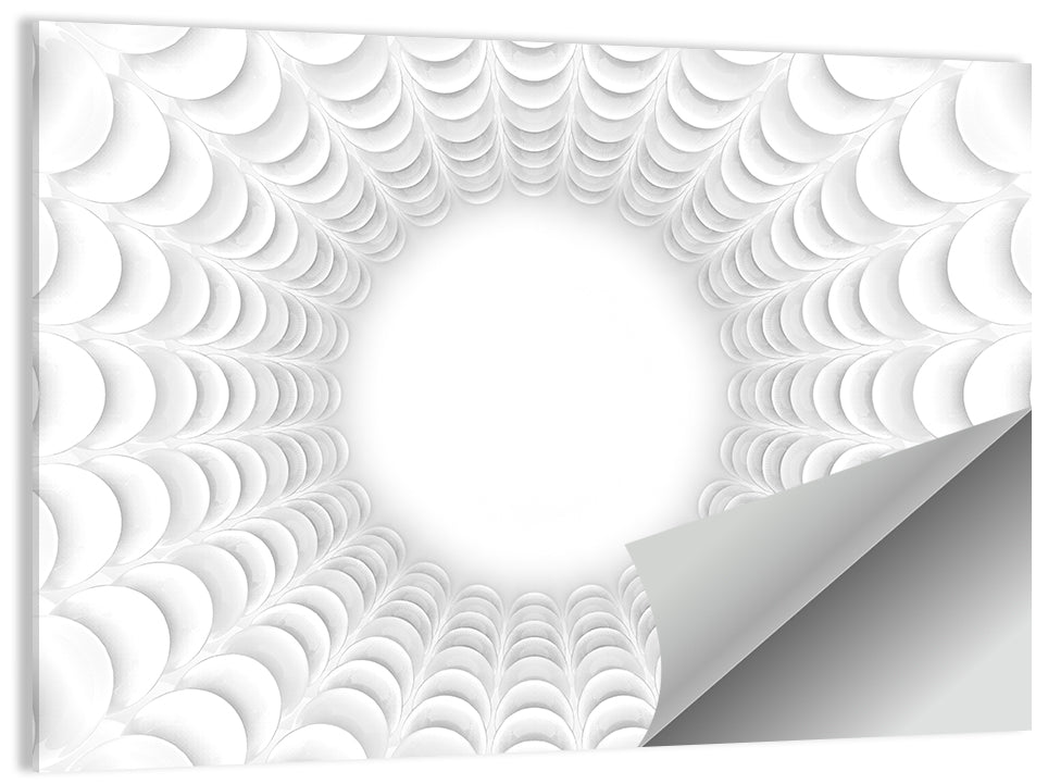 White Bubble Sphere Tunnel Wall Art