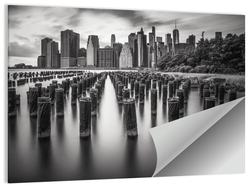 Lower Manhattan Pilings Wall Art