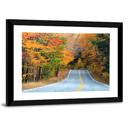 Autumn Road in New Hampshire Wall Art