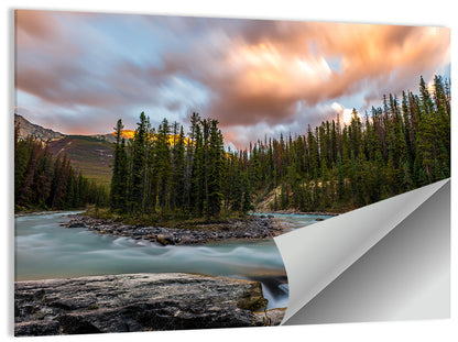 Sunwapta Falls River View Wall Art