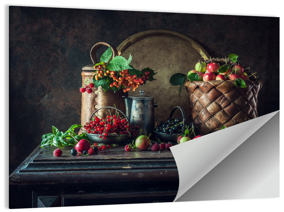 Vintage Currants Still Life Wall Art