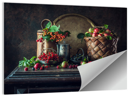 Vintage Currants Still Life Wall Art