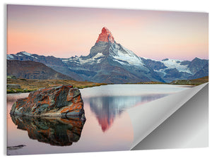 Matterhorn From Lake Stellisee Wall Art