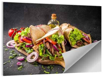Turkish Shawarma Wraps Wall Art