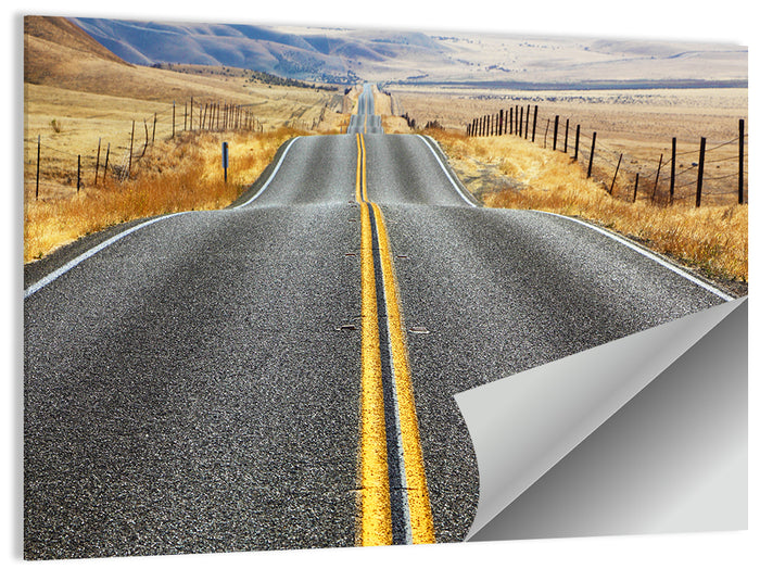 California Road Closeup Wall Art as a poster print