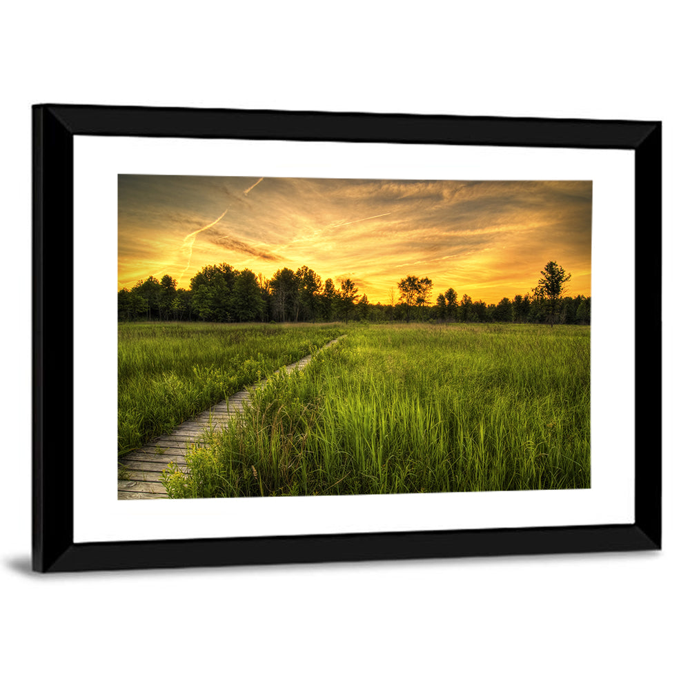 Irwin Prairie Boardwalk Sunset Wall Art