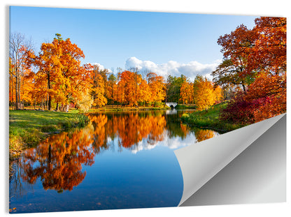 Alexander Park Autumn Reflection Wall Art