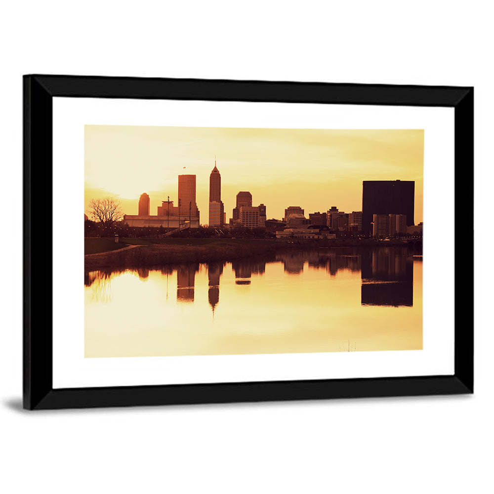 Indianapolis Golden Hour Skyline Wall Art