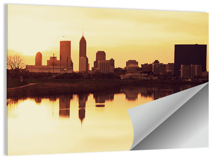 Indianapolis Golden Hour Skyline Wall Art