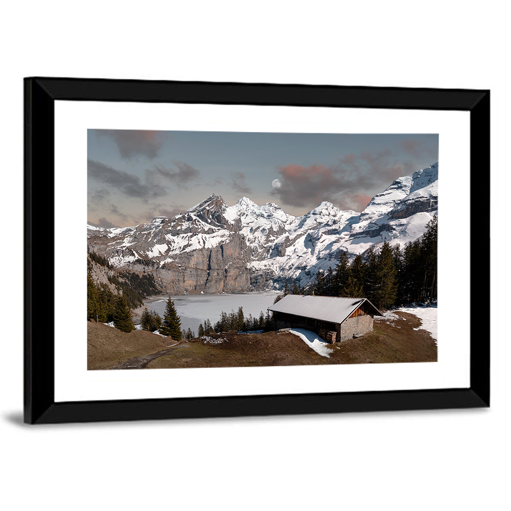 Oeschinensee Winter Landscape Wall Art