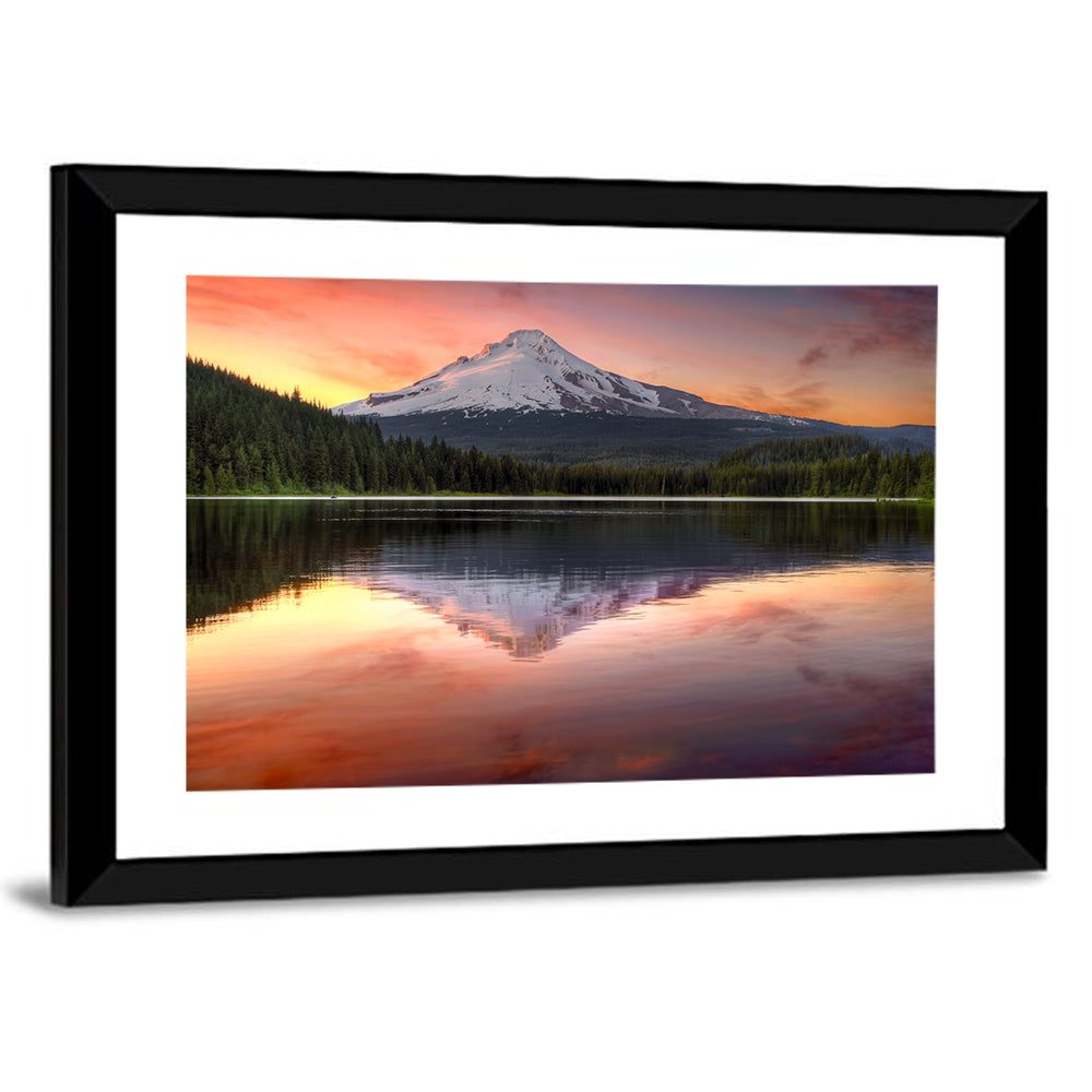 Mount Hood Reflected at Trillium Lake Wall Art