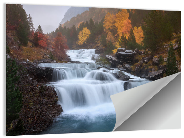 Huesca Cascading Waterfalls Wall Art as a poster print