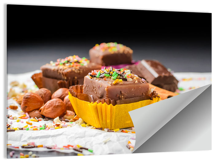 Chocolate Hazelnut Cookie Still Life Wall Art as a poster print