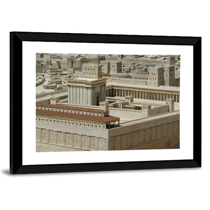 Holyland Model Second Temple Wall Art as a framed print