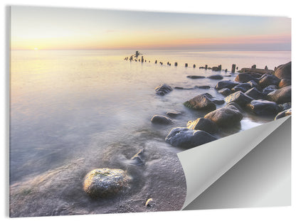 Michigan Shoreline Pilings Wall Art