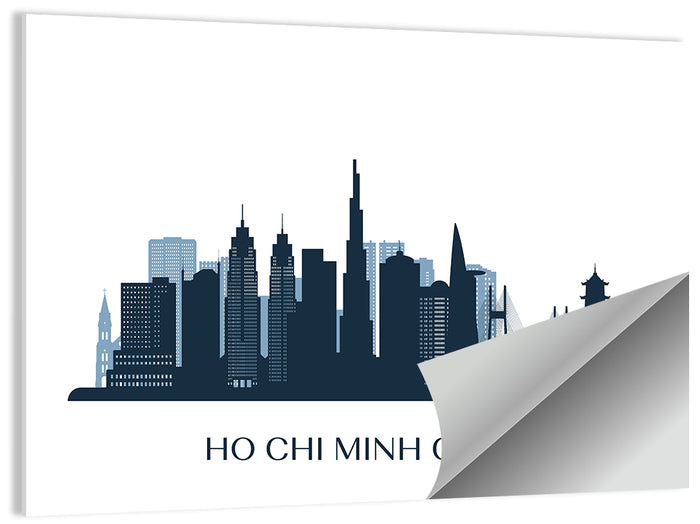 Ho Chi Minh City Skyline Wall Art as a poster print
