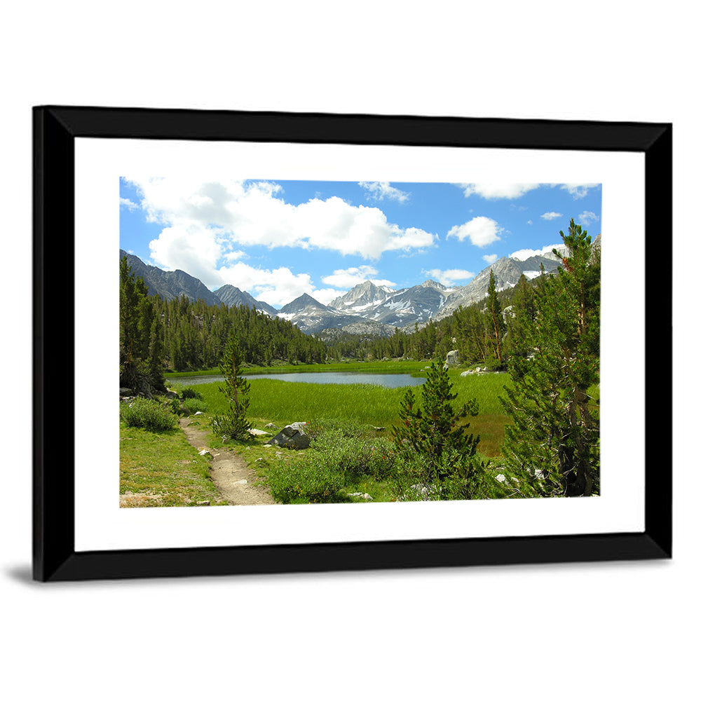 Sierra Nevada Trail to Snow Capped Peaks Wall Art