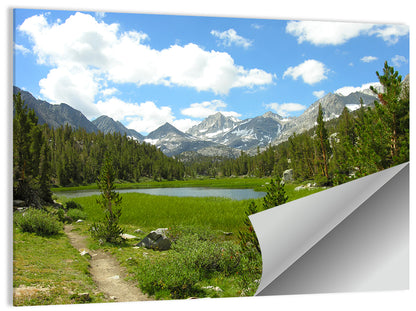 Sierra Nevada Trail to Snow Capped Peaks Wall Art