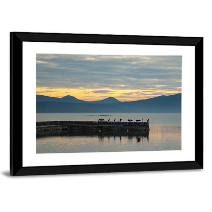 Lake Vrana Pier at Sunset Wall Art