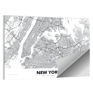 New York City Map Wall Art