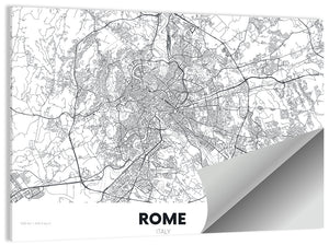 Rome City Map Wall Art