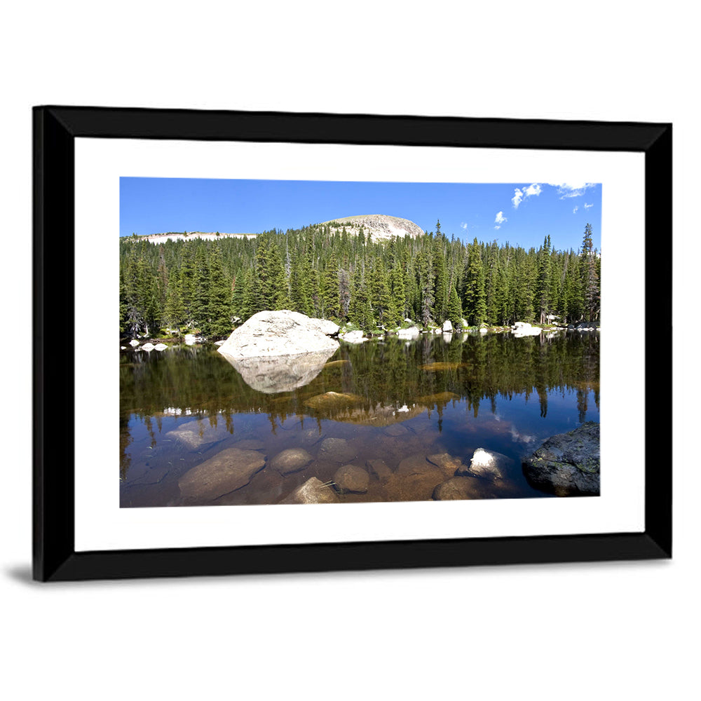 Colorado Forest Lake Reflection Wall Art