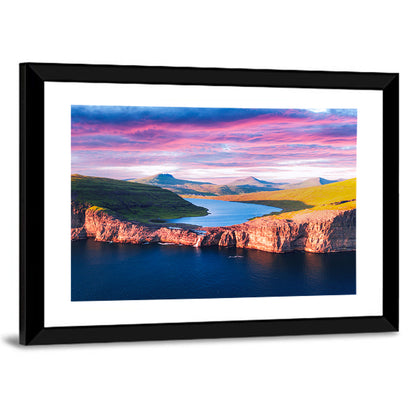 Sørvágsvatn Sunset Wall Art