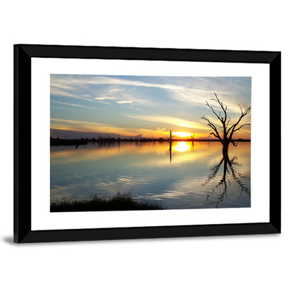 Murray River Sunset Reflection Wall Art