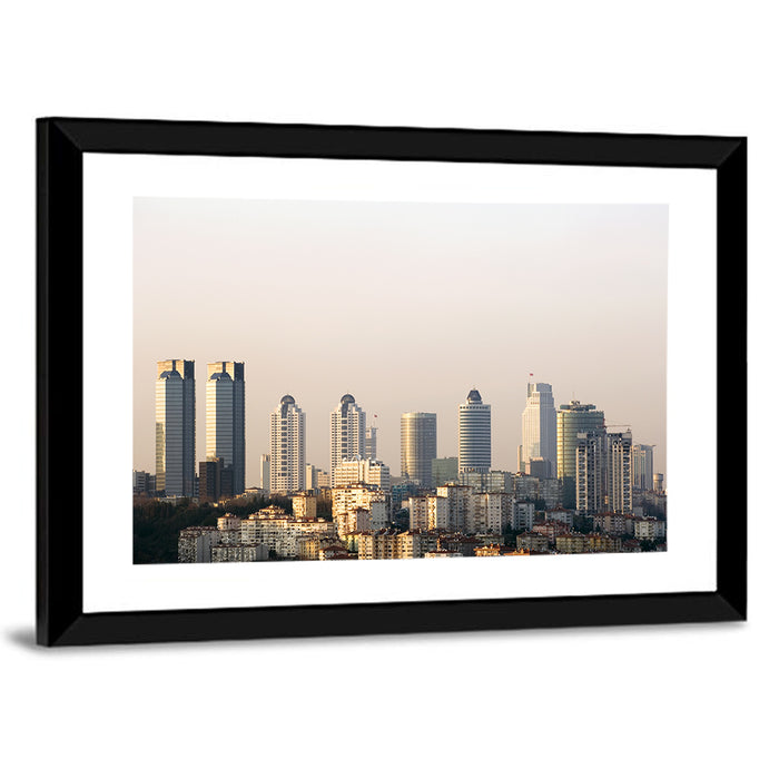 Levent Golden Hour Skyline Wall Art as a framed print