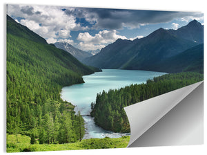 Siberia Woods Mountain Lake Wall Art