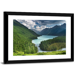 Siberia Woods Mountain Lake Wall Art