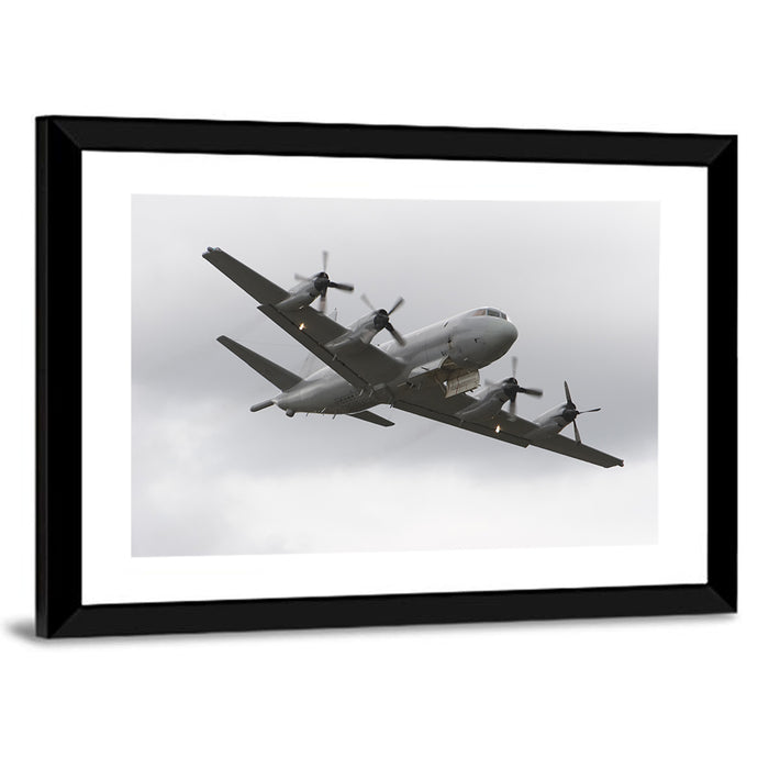 Four-engine Maritime Surveillance Aircraft Wall Art as a framed print