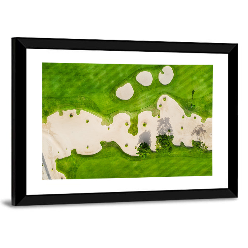Aerial Golf Course Landscape Wall Art