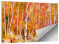 Autumn Birch Grove Painting Wall Art