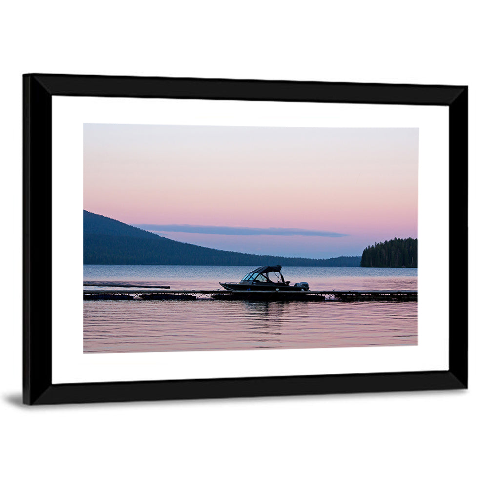Odell Lake Dock at Twilight Wall Art