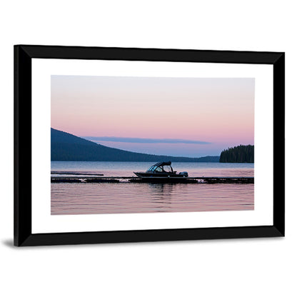 Odell Lake Dock at Twilight Wall Art