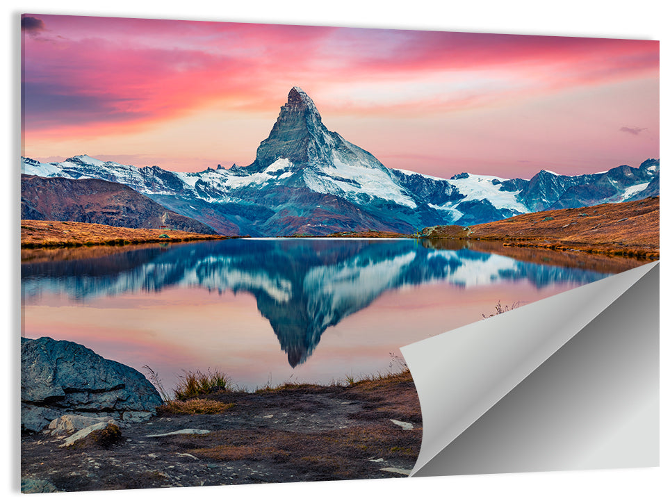 Matterhorn Reflection at Stellisee Wall Art