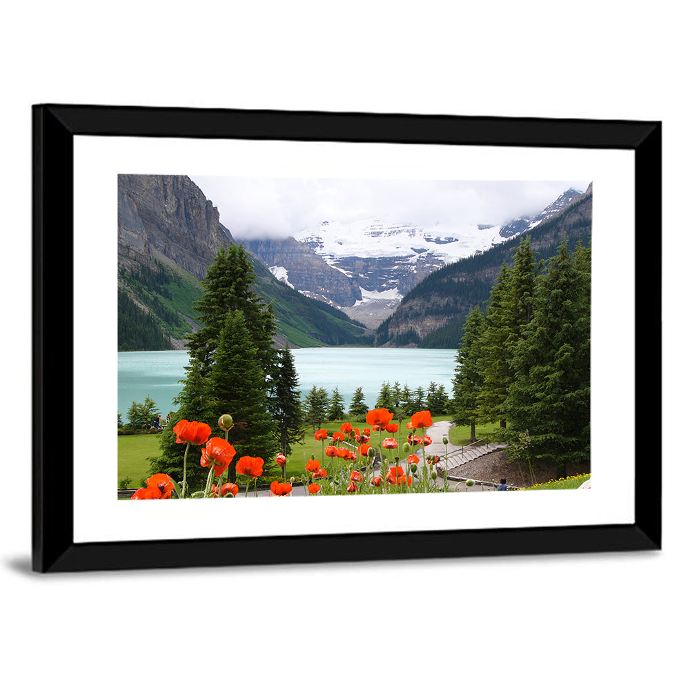 Lake Louise Poppies Wall Art